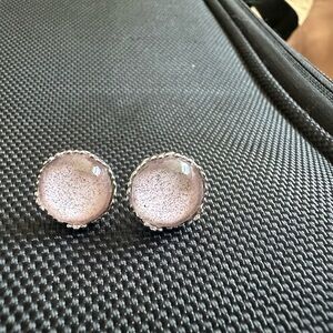 Elegant Pink Stud Earrings